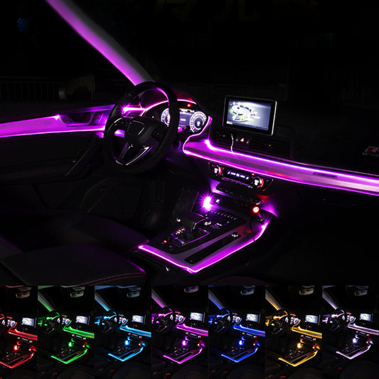 Car Fiber Optic Ambient Light - APP Controlled RGB Interior Lighting Kit