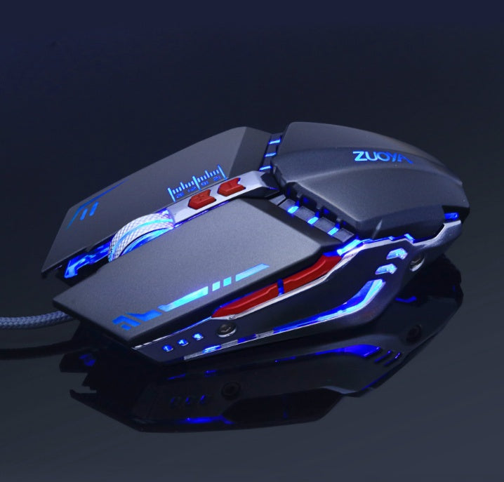 Silent Gaming Mouse 3200 DPI - 6 Button Wired Optical Mouse for PC & Mac