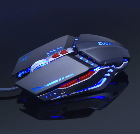 Silent Gaming Mouse 3200 DPI - 6 Button Wired Optical Mouse for PC & Mac