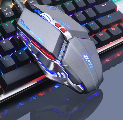 Silent Gaming Mouse 3200 DPI - 6 Button Wired Optical Mouse for PC & Mac