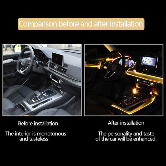 Car Fiber Optic Ambient Light - APP Controlled RGB Interior Lighting Kit
