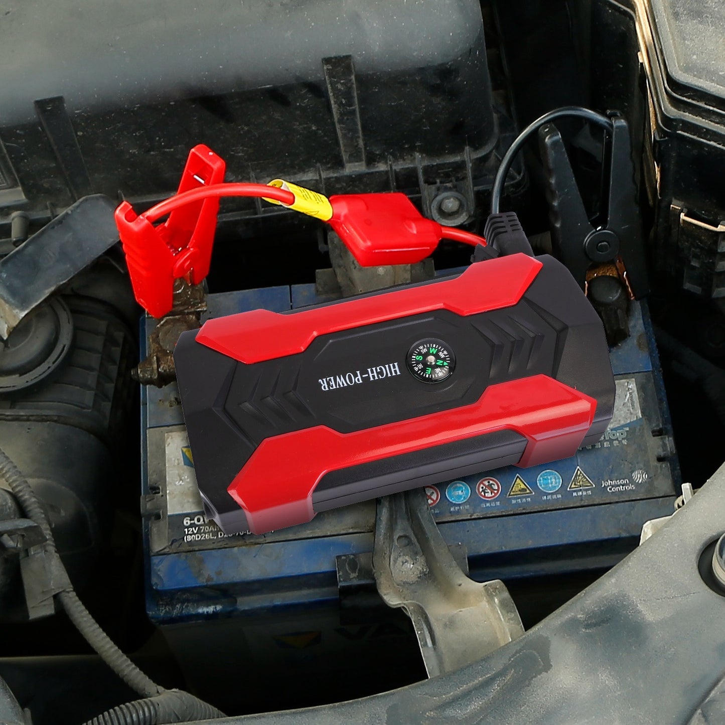 Car Jump Starter 800A Peak 28000mAh - Portable Battery Booster with LCD Screen