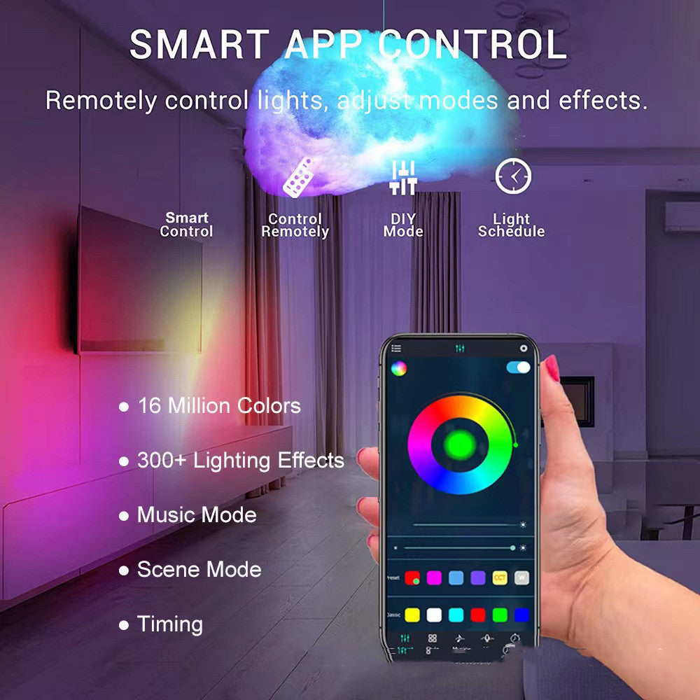 RGB Phantom Thundercloud LED Light - Remote Control Ambient Lighting
