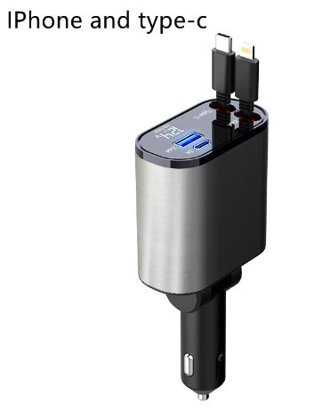 Metal Car Charger 100W Super Fast Charging - Dual USB Type-C