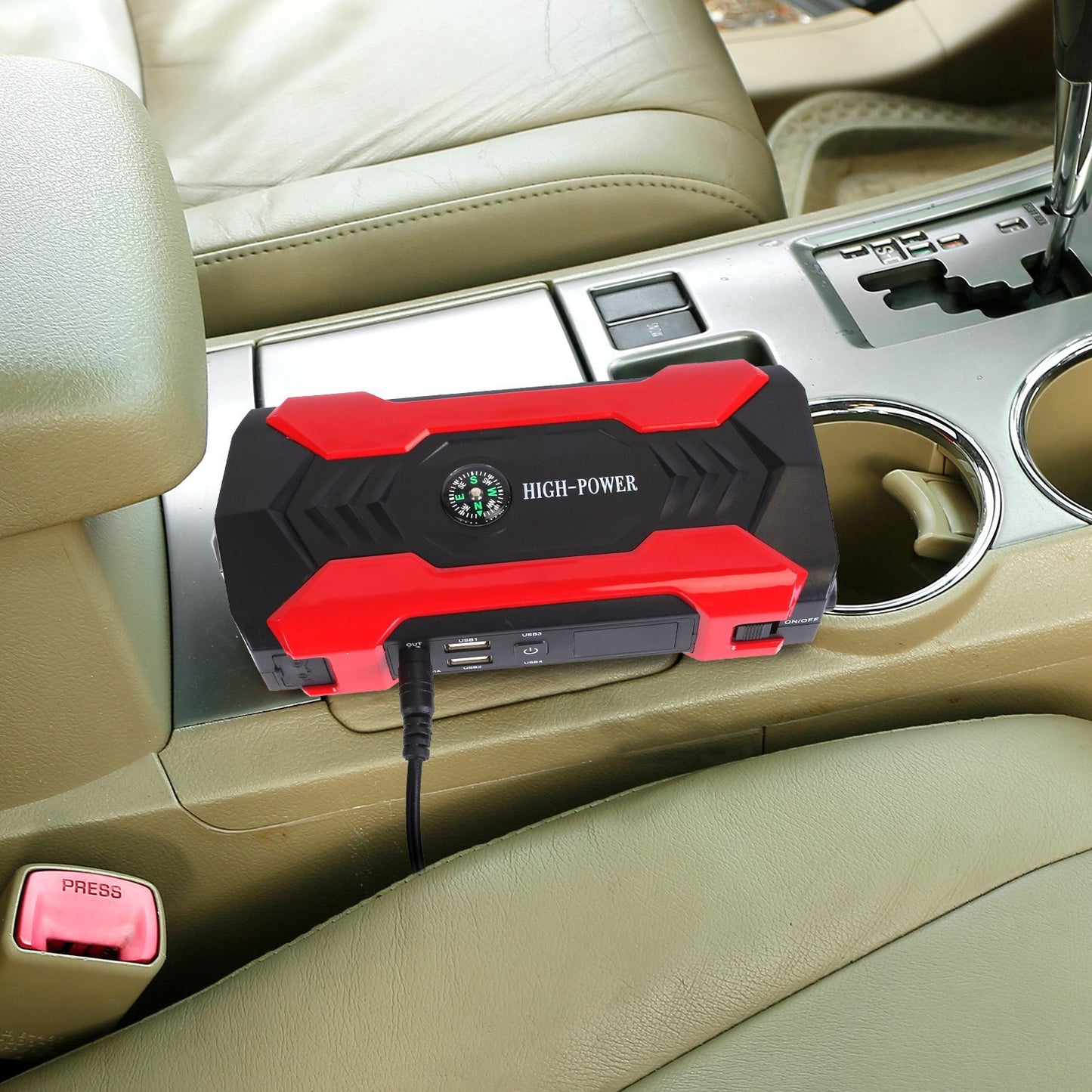 Car Jump Starter 800A Peak 28000mAh - Portable Battery Booster with LCD Screen