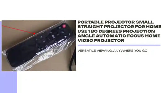 Portable Projector Small Straight Projector For Home Use 180 Degrees Projection Angle Automatic Focus Home Video Projector by@Outfy
