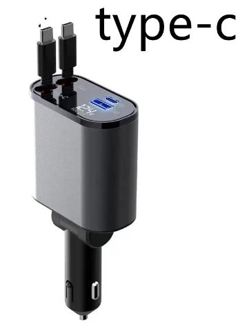 Metal Car Charger 100W Super Fast Charging - Dual USB Type-C