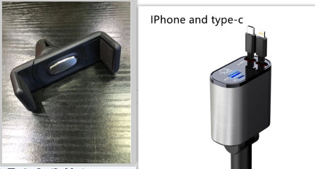 Metal Car Charger 100W Super Fast Charging - Dual USB Type-C