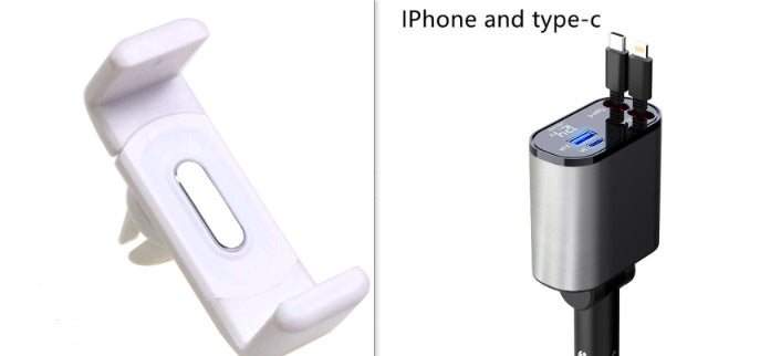 Metal Car Charger 100W Super Fast Charging - Dual USB Type-C