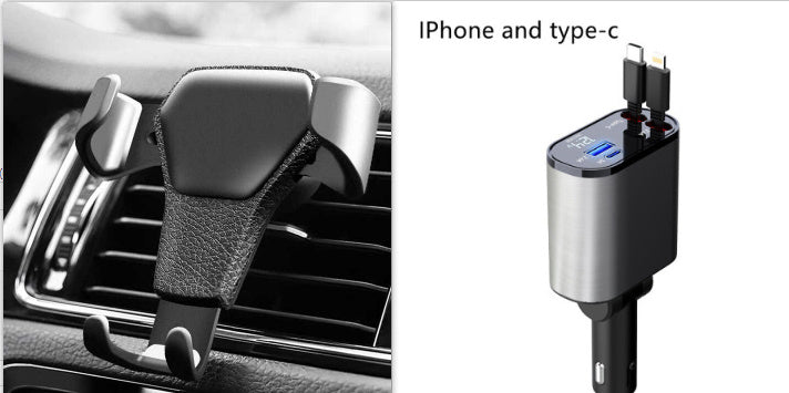 Metal Car Charger 100W Super Fast Charging - Dual USB Type-C